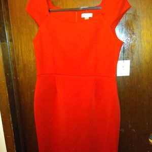 Red Calvin Klein dress